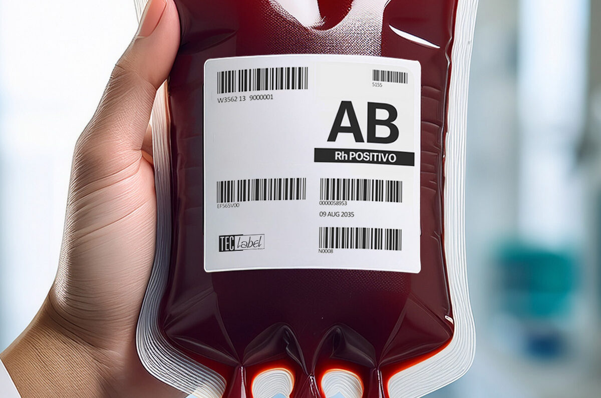 bolsa de sangue etiqueta